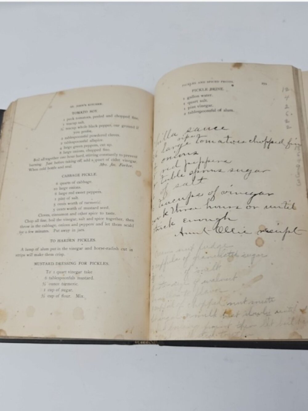 Rare Antique 1886 Cook Book St Johns Sharon PA Recipe Time Capsule Marginalia